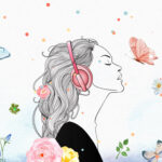 Interactive Visuals, girl with flowers