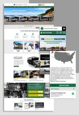 Creative Bus Sales, Homepage
